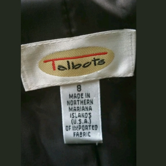 Talbots Brown Rayon Wool Blend Blazer Jacket Sz 8 - Picture 4 of 5